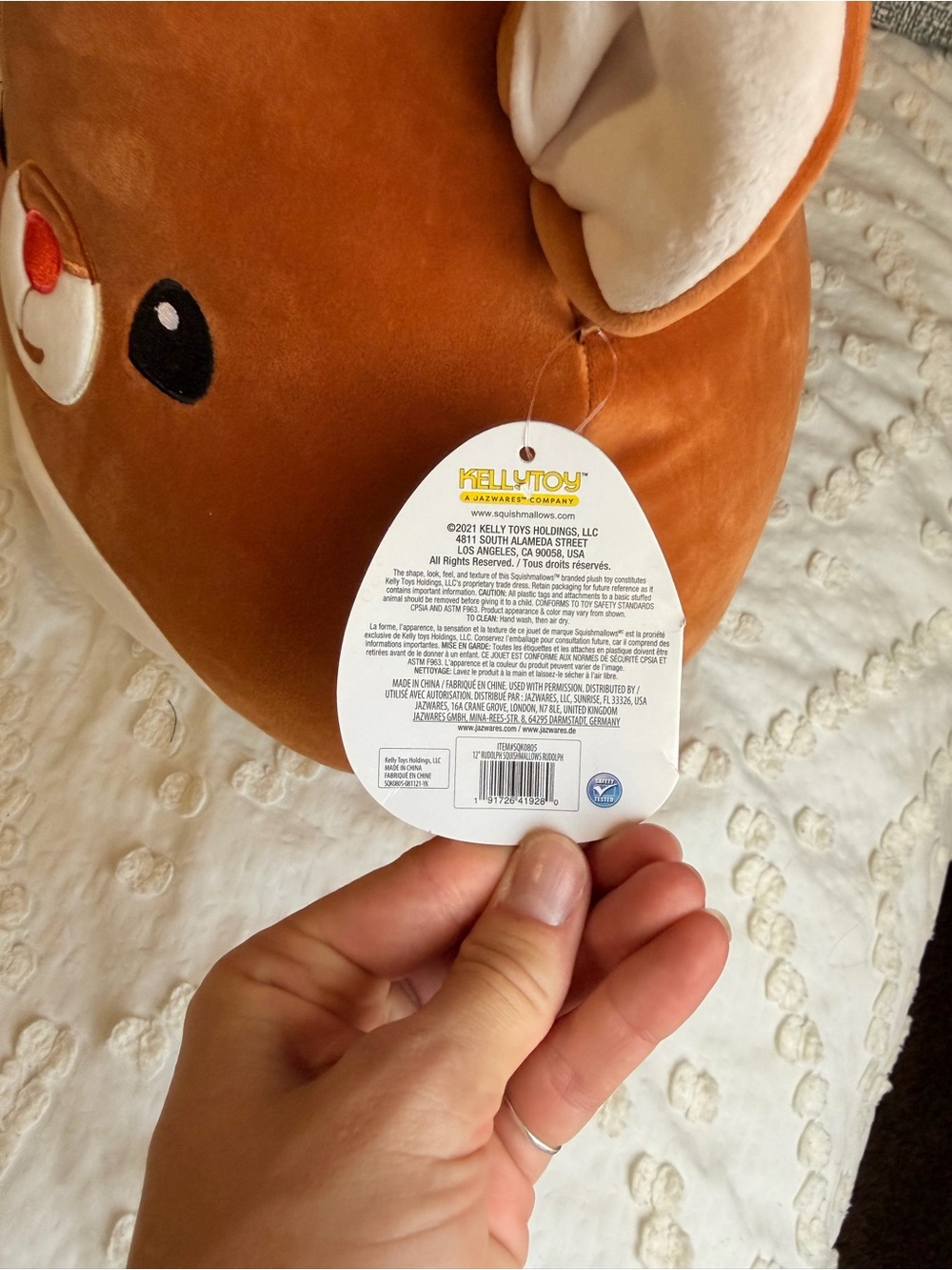 Squishmallow - Rudolph Red Nose Reindeer Style Plush - 13 in - Picture 4 of 8